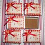Lotto 8 - Scatoline decorate per Regali di Natale - Rosso Vintage - Scrapbooking&Packaging (5pz)