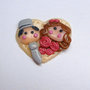 CHARMS IN FIMO SEGNAPOSTO MATRIMONIO "JUST MARRIED"