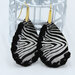 Orecchini pendenti a goccia zebrati