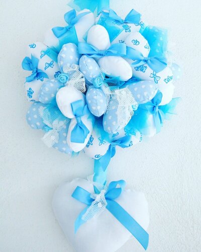 fiocco nascita Buoquet di cuori fiocco nascita Buoquet di cuori