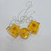 Collana donna con fiori ortensia ranuncolo giallo ciondolo fiori fatto a mano ciondolo resina