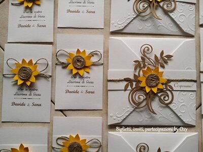 Partecipazione Matrimonio Rustico Girasole Feste Matrimoni Su Misshobby