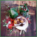 Set  3 orecchini Natale " tazza cioccolata e piattino biscotti vedrde " fimo cernit natalizi gioielli kawaii 