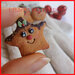 Spilla Natale " Biscotto stella i Natale " fimo cernit kawaii idea regalo 