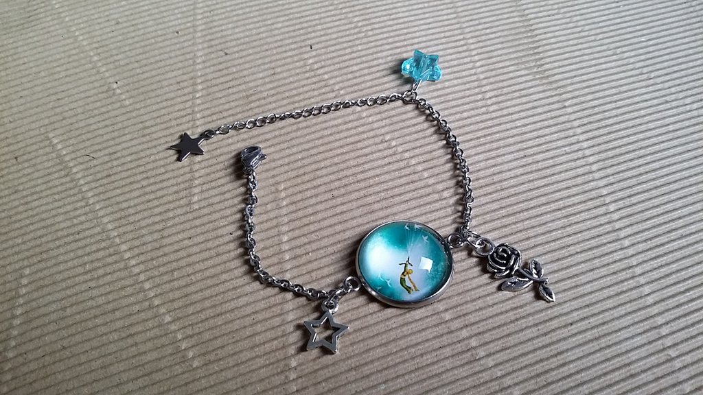 Bracciale Artigianale Ispirato Al Piccolo Principe: Con Charms In Fimo E Metallo, Regalo Unico