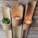 Bamboo vero intagliato porta candela