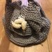 Borsa crochet di colore grigio chiaro