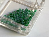 20 Perle di vetro verde MELANGE 4 mm PRL 382