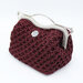 Clic clac pochette all'uncinetto borsetta elegante bordeaux