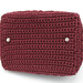 Clic clac pochette all'uncinetto borsetta elegante bordeaux