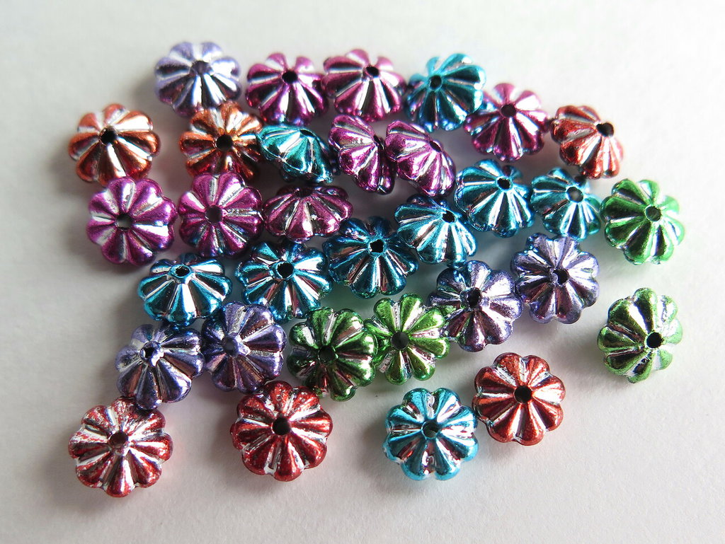 TEHAUX 400pezzi Distanziatori Argento Antico Forma Di Fiore Di Margherita Per Creazione Di Gioielli Fai Da Te