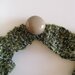 Collana lana verde ed argento motivo ad onde - 2