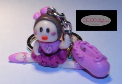 Portachiavi Ballerina Danza Classica - Cabochon 2,5 Cm - Regalo Per Amanti Della Danza, Donna O Ragazza - Venditore Francese