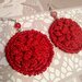 Orecchini fiore 3D rosso