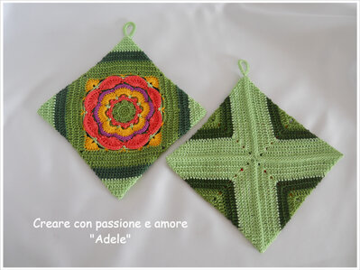 Presine ad uncinetto in cotone Presine ad uncinetto in cotone