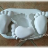 Multi stampo in silicone 3 piedi baby 