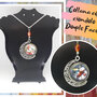 Collana con Ciondolo Cabochon DOUPLE FACE (Babbo Natale- Pupazzo di Neve)