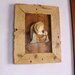 Madonna con Bambino, cornice in legno