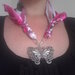 Foulard-gioiello Farfalla rosa