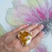 Anello donna cuore anello fatto a mano anello regolabile fiore di mimosa fiori veri fiori secchi