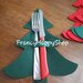 Portaposate natalizio albero rosso e verde decorazioni addobbi festa natale tavola regali di Natale fatto a mano feltro pannolenci per la tavola segnaposto
