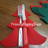 4 Pezzi Portaposate In Feltro Di Natale,Portaposate Natale,Portaposate Natale Borsa,Babbo Natale Tasche Posate,Borsa Da Tavola Posate Natale,Per Decorazione Tavola Di Natale - 2