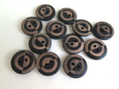 4 Bottoni rotondi in legno bicolore   BOT8