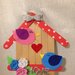 Casetta legno Home Decor Targhetta casa Idea regalo Uccellini Love Cuore Legno