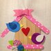 Casetta legno Home Decor Targhetta casa Idea regalo Uccellini Love Cuore Legno
