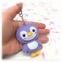 Portachiavi Pinguino Kawaii Lilla - Cute Mini Fanta Pets