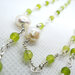 Collana rosario, con agata verde e perle di fiume naturali.