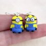 Minions orecchini pendenti in fimo