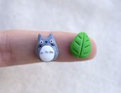 Totoro orecchini in fimo