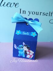 Scatolina scatoline box segnaposto porta confetti bomboniera compleanno festa bimbo bimba anni Lilo stitch