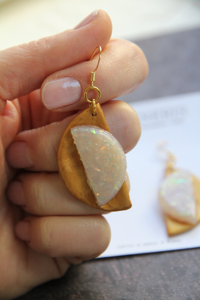 TOVABA Orecchini Donna Bicolore Oro e Argento, Design a Cerchi Intrecciati Eleganti, Anallergici, Accessorio Artigianale Regalo per Lei