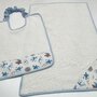 Set asilo, 2 pezzi personalizzabile con nome, fantasia in azzurro