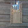 Set of 25  Burlap silverware holder, poses pocket, jute cutlery, table stand, jute pocket, rustic decor, linen canvas holder 