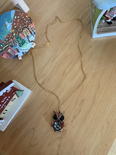 Collana Donna Con Ciondolo Albero Della Vita E Gufo - Cristallo CZ, Placcata Oro E Argento, Catena Lunga 60+5cm, Ipoallergenica