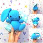 Pupazzo Lunar Bunny Azzurro - Fanta Pets by Nixie Creations