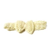 Fascia bebé in lana color giallo vaniglia con fiocco
