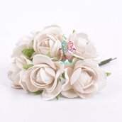 M* Rametto fiore artifiale Boccioli di Rose colore ghiaccio fai da te, decorazioni, bomboniere, matrimonio, compleanno, comunione., ecc