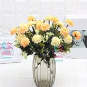 M* Ramo Bouquet 6 fiori artificiali colore CHAMPAGNE E  SALMONE (3+3)fai da te, decorazioni, bomboniere, matrimonio, compleanno, comunione., ecc