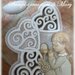 Stampo in silicone icona 3 cuori con bimba in preghiera comunione 