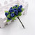 M* Rametto mazzolino fiore artificiale di 12 Boccioli di Rose colore BLU fai da te, decorazioni, bomboniere, matrimonio, compleanno, comunione., ecc