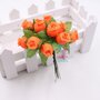 M* Rametto mazzolino fiore artificiale di 12 Boccioli di Rose colore ARANCIO FORTE fai da te, decorazioni, bomboniere, matrimonio, compleanno, comunione., ecc