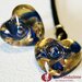 Cuore Gemma Gialla e Blu - Parure in vetro di Murano fatta a mano