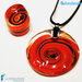 Parure Vertigo Rossa con anello e pendente in vetro di Murano