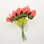 M* Rametto mazzolino fiore artificiale di Calle colore ROSSO fai da te, decorazioni, bomboniere, matrimonio, compleanno, comunione., ecc