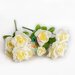 M* Ramo Bouquet UNICO di 6 fiori ROSA artificiali in colore AVORIO fai da te, decorazioni, bomboniere, matrimonio, compleanno, comunione., ecc