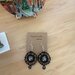 Orecchini cerchio Swarovski ed argento 925 - Modello Nadia - nero e bronzo